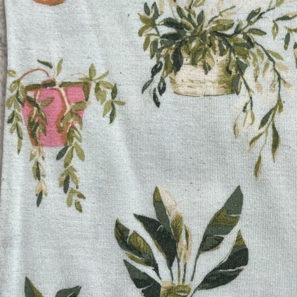 Milkbarn Kid's Green Blue Plants Pattern One Piece Pajama Size 6-12 Months - Picture 9 of 10